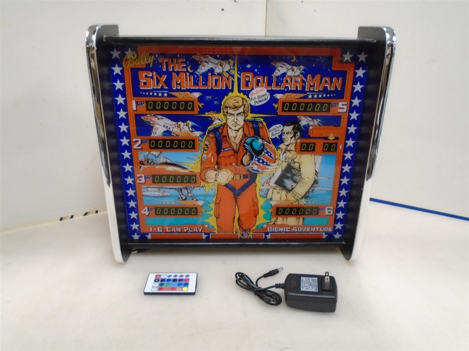 BALLY  monさま Bally Six Million Dollar Man Pinball Head LED Display Light Box - Etsy