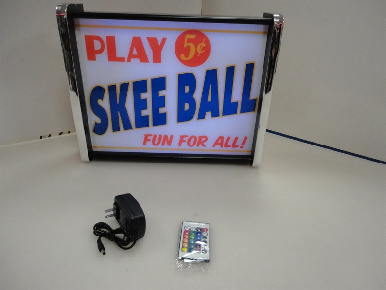 Play Skee ball 5 cents LED Display light sign box craibas.al.gov.br