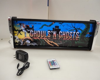 Ghouls N Ghosts Marquee Game/Rec Room LED Display light box