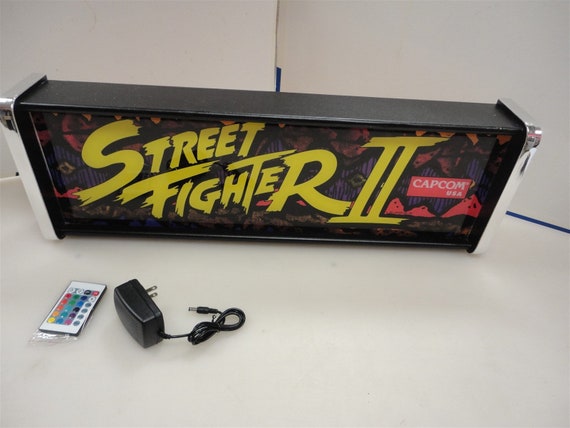 Street Fighter 2 Marquee Game/rec Room LED Display Light Box 