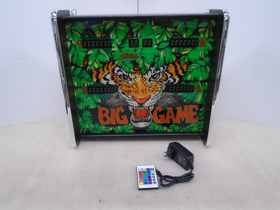Stern Big Game Pinball Head LED Display Light Box Etsy