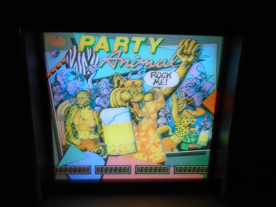 Bally Party Animal Pinball Head LED Display Light Box - Etsy Ireland Bally Party Animal Pinball Head LED Display Light Box - Etsy Ireland