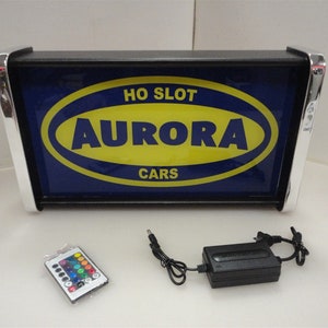 Aurora HO Slot car Store / Rec Room Light Up Display SIGN