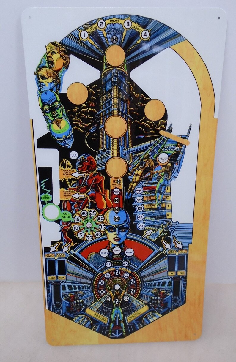 Bally Xenon Pinball Playfield Metal sign Etsy