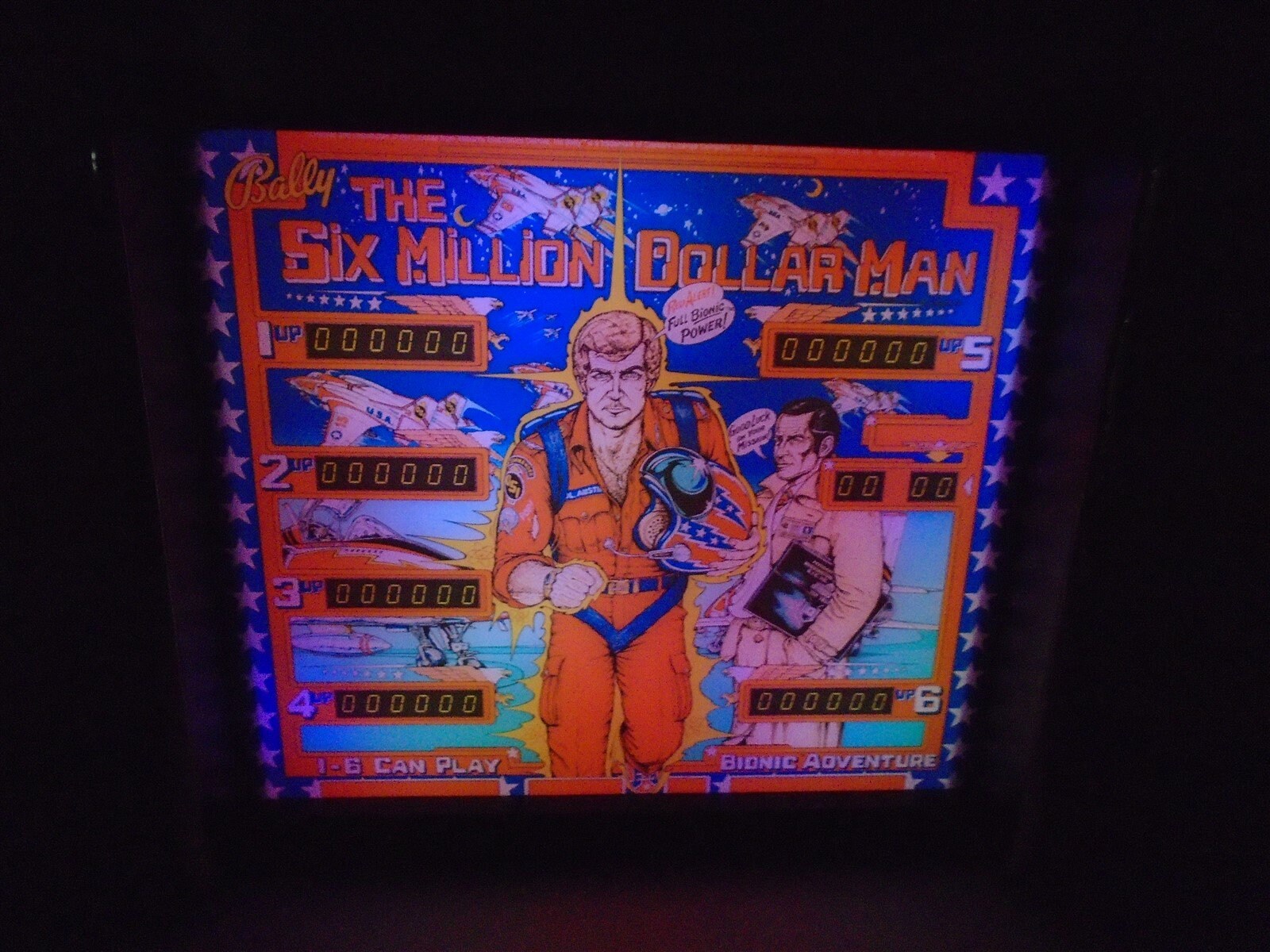 BALLY  monさま Bally Six Million Dollar Man Pinball Head LED Display Light Box - Etsy