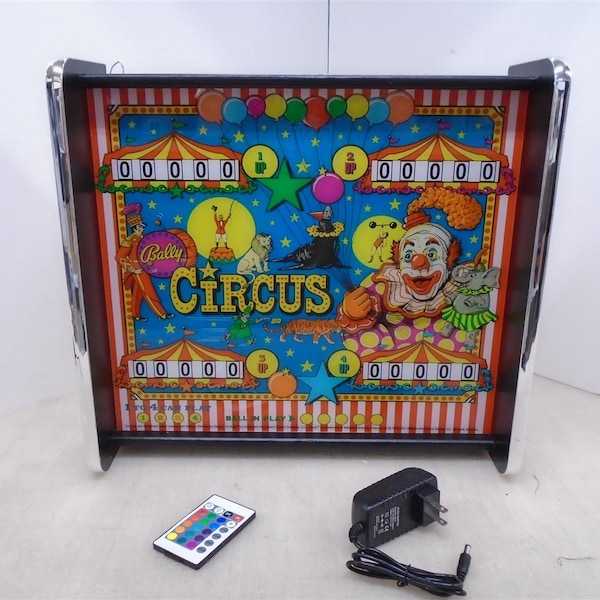 Bally Circus Pinball Head LED Display light box