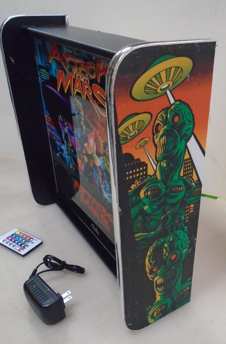 Bally Attack From Mars Pinball Head LED Display Light Box Etsy