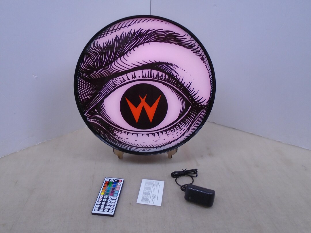 Bride of Pinbot Eye Pinball 15-inch Round LED Wall Display Light Box - Etsy