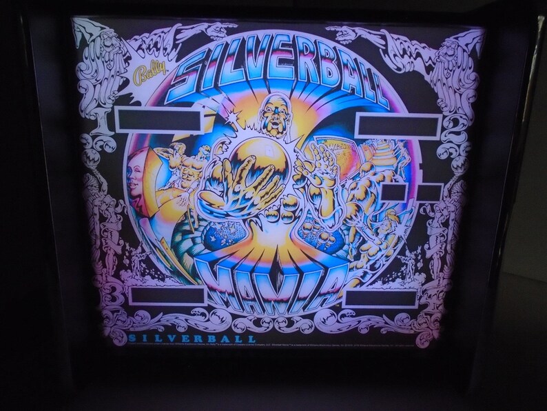 Bally Silverball Mania Pinball Head LED Display Light Box Etsy