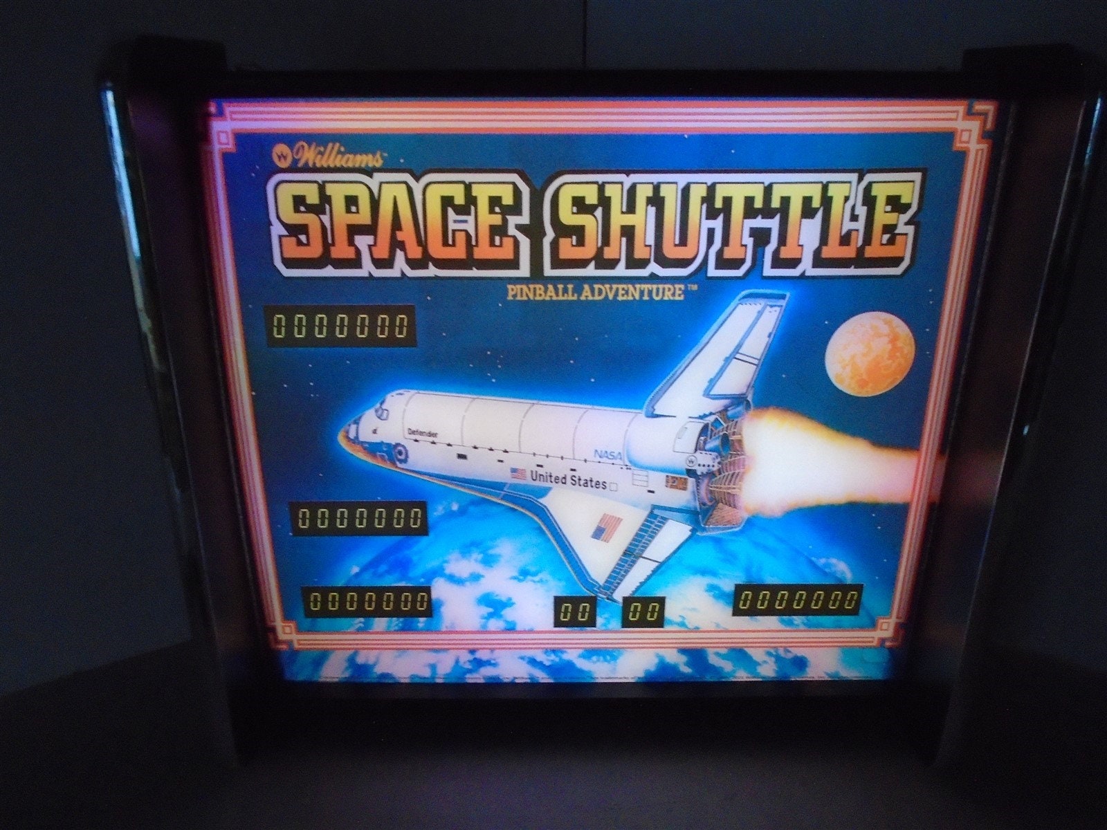 Williams Space Shuttle Pinball Head Led Display Light Box Etsy 日本