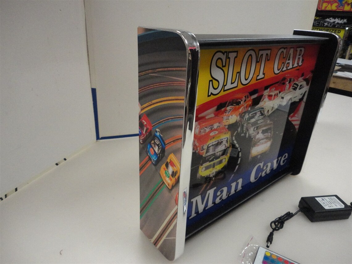 Slot car Man Cave LED Display light sign box Etsy