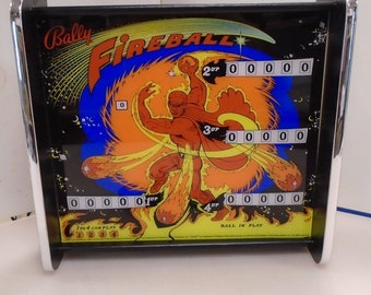 Bally Fireball Pinball Head LED Display light box