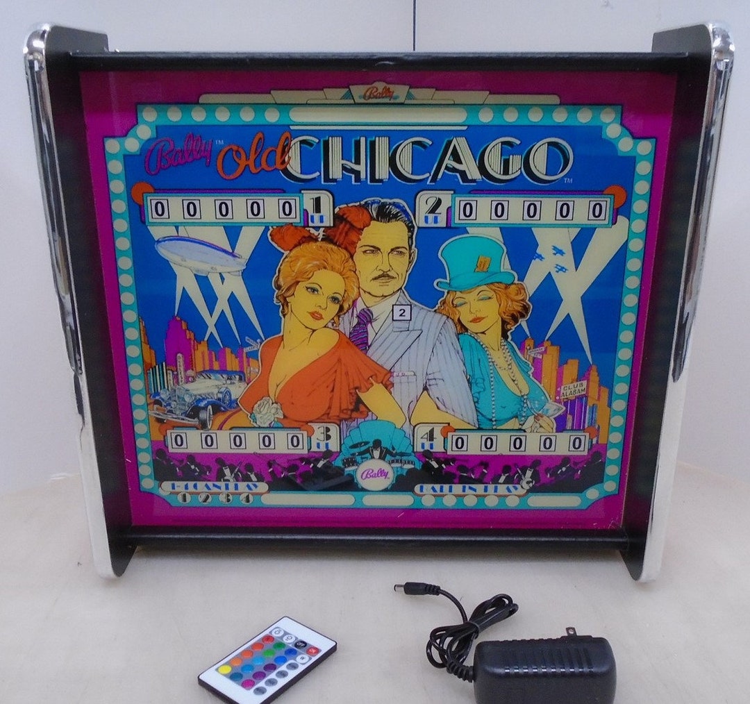 Bally Old Chicago Pinball Head LED Display Light Box Etsy