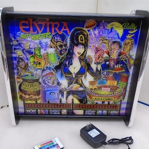 Bally Elvira And the Party Monsters Pinball Head LED Display light box