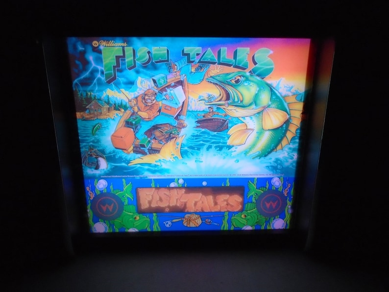 Williams Fish Tales Pinball Head LED Display Light Box Etsy