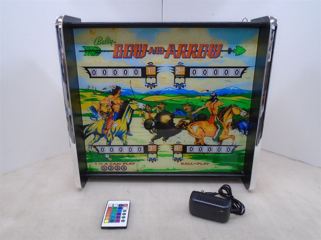 Bally Bow and Arrow Pinball Head LED Display Light Box Etsy