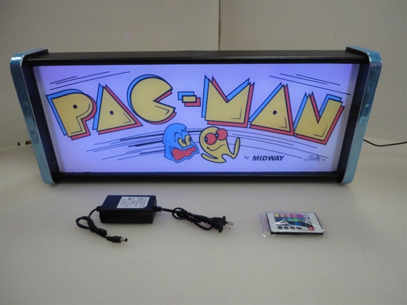 Pacman Marquee Game Rec Room Led Display Light Box