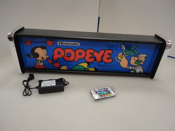 Popeye Marquee Game Rec Room Led Display Light Box
