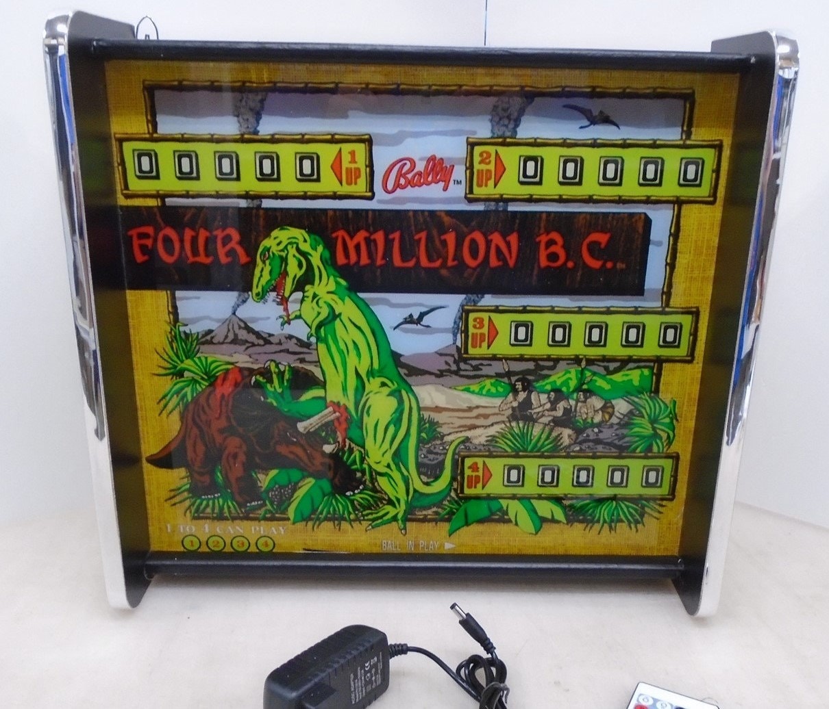 Bally Four Million BC Pinball Head LED Display Light Box Etsy UK