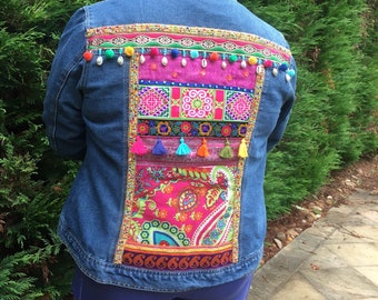 Hippie Jean Jacket | Etsy Australia