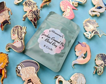 Genshin Impact Enamel Pin Blind Bag! Mystery Bag Gacha B Grades