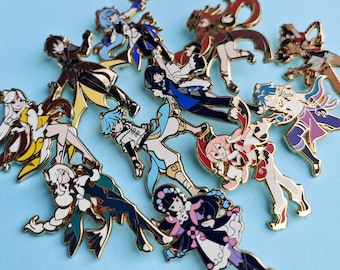 Genshin Impact Splash Art Enamel Pin Clearance Mystery Bag