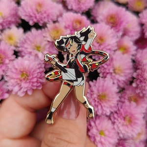 Xinyan Splash Art Enamel Pin - Genshin Impact