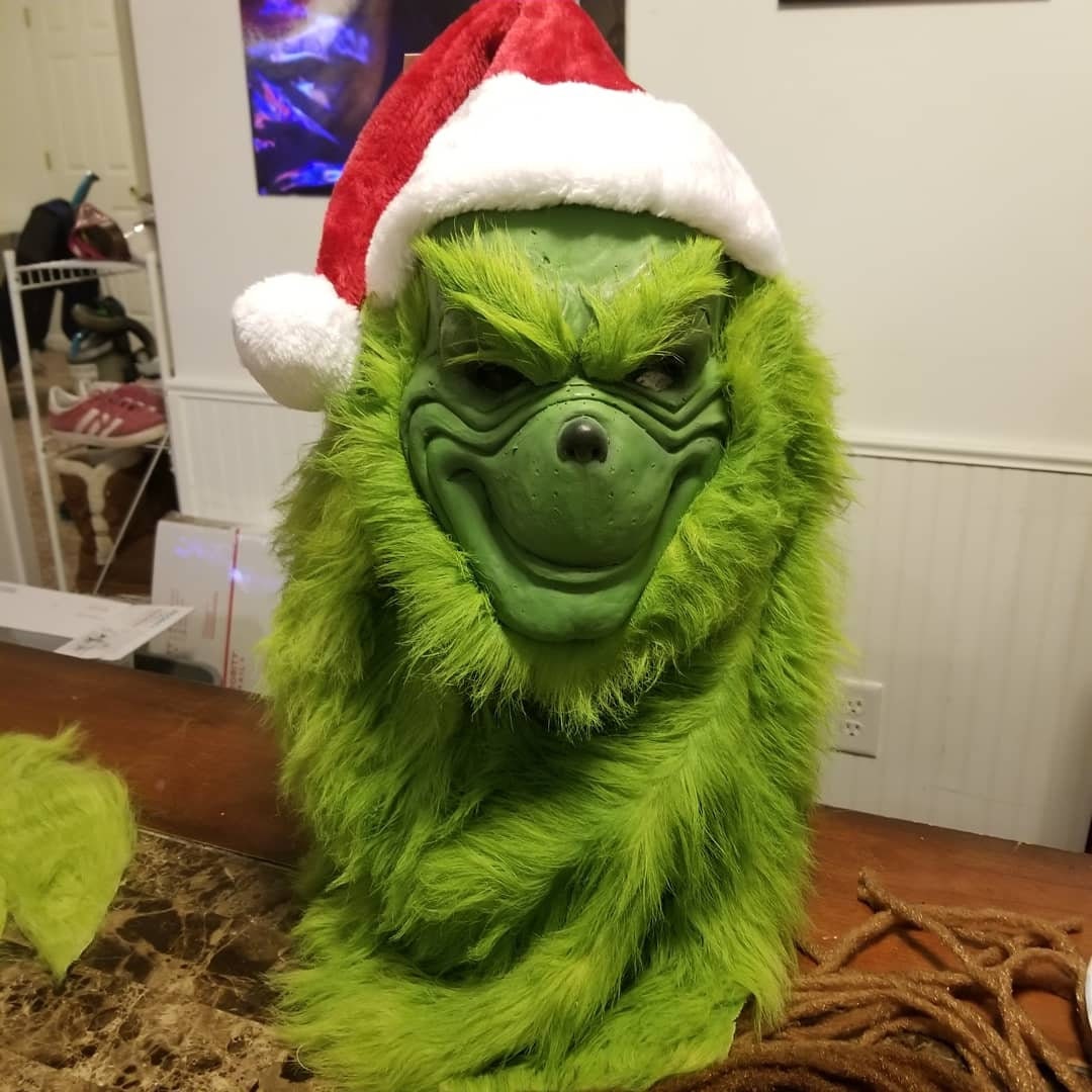 Fun Costumes Dr. Seuss The Grinch Adult Molded Latex Mask Standard