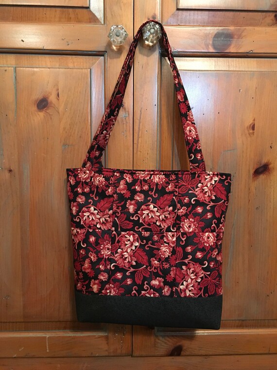 black floral bag
