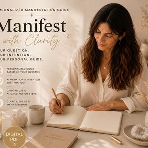 Manifest With Clarity | Personalized Manifestation Guide | Custom PDF | Law of Attraction | Affirmations | Intention Setting | Digital