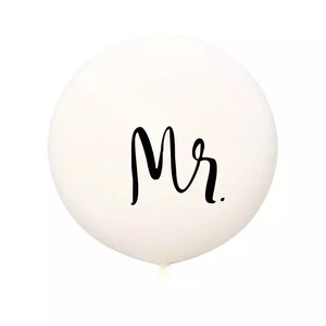 Ovanda Hochzeitsballons - 15 Stück 'Mr & Mrs' In Weiß Für Helium-Deko