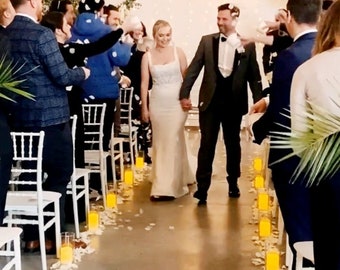 1000 Weiße Seidenrosenblätter Hochzeit Streublüten Streublumen Trauung Deko Kirche Brautpaar Spalier Glückwünsche Segen Streudeko Seide