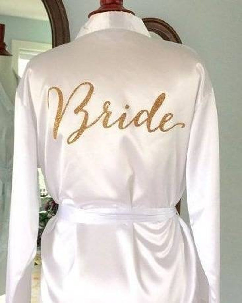 Celvibe Braut Bademantel Set - Satin Morgenmantel Mit Zubehör Für Hochzeitsvorbereitung