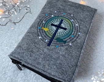 Gotteslobhülle Buchhülle für Gotteslob Filz Reißverschluss