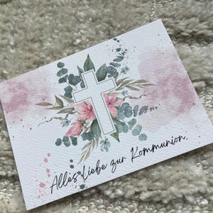 Karte Kommunion Kommunionskarte Postkarte Geschenkkarte