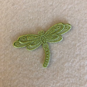 Applique - Lime Lace Dragonfly - Iron On