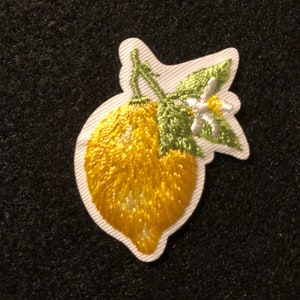 Applique - Embroidered Lemon and Blossom - Iron On