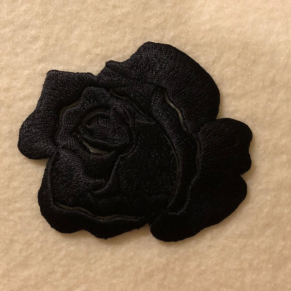 Black Rose Applique - Etsy