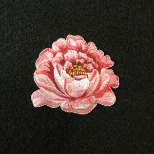 Applique - Shaded Pink Embroidered Peony Iron On