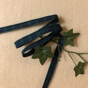 3/8 Zoll schwarze Uhr Tartan Band