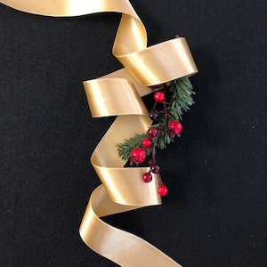 1 1/2 Inch Gold Double Face Satin Ribbon