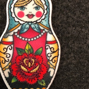 Applique Tattoo Russian Matryoshka Doll Iron On imagem 3