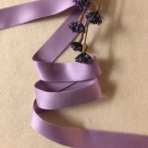 1 Inch Lavender 100% Cotton Double Face Satin Ribbon