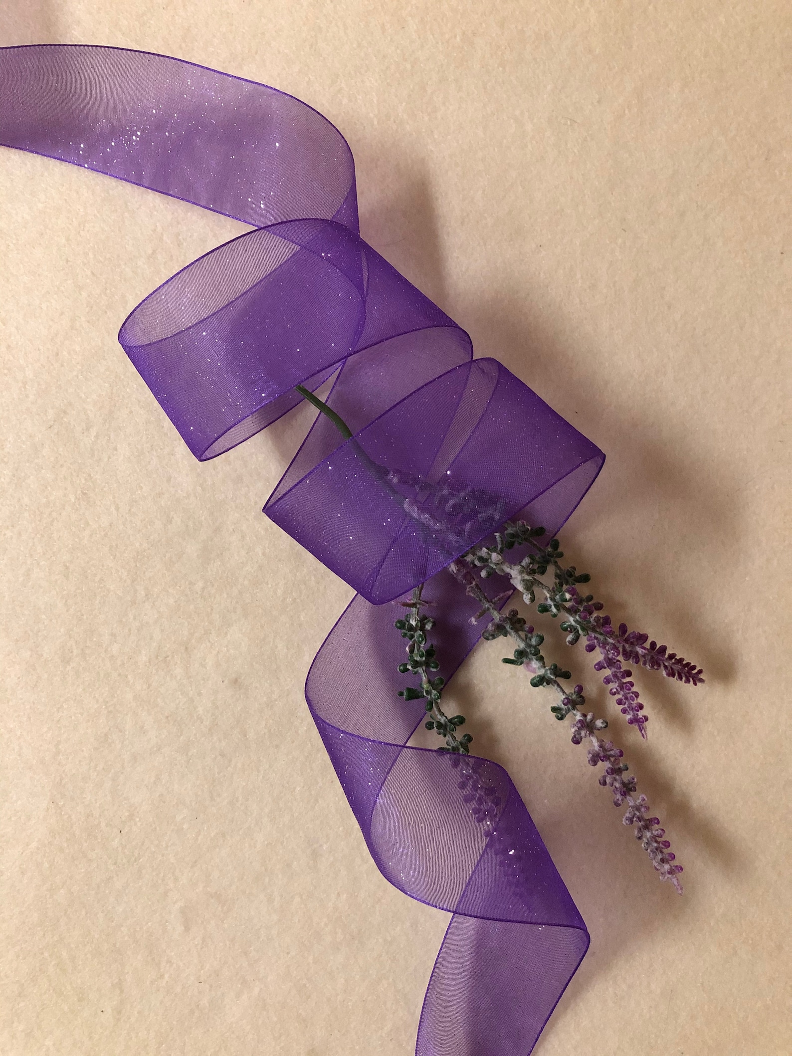 Nastro In Organza Viola Trasparente 15mm X 45m - Per Regali, Matrimoni E Decorazioni Fai Da Te - Foto 6