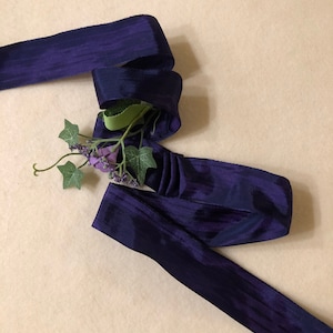 Lyon - Wired Faille Ribbon 1 1/2 Inches Wide - Deep Purple