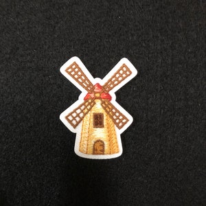 Appliqué - Embroidered Windmill - Iron On