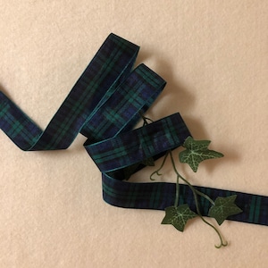 1 Zoll schwarze Uhr Tartan Band