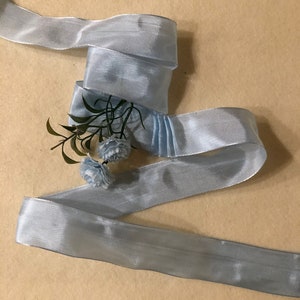 Lyon - Wired Faille Ribbon 1 1/2 Inches Wide - Baby Blue