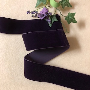 1 1/2 Inch Eggplant Nyvalour Swiss Velvet Ribbon