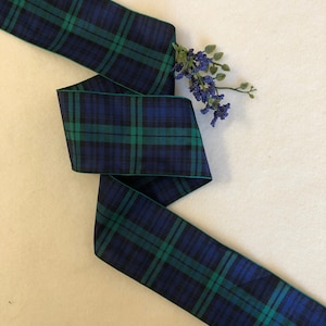 2 3/4 Inches Black Watch Tartan Ribbon
